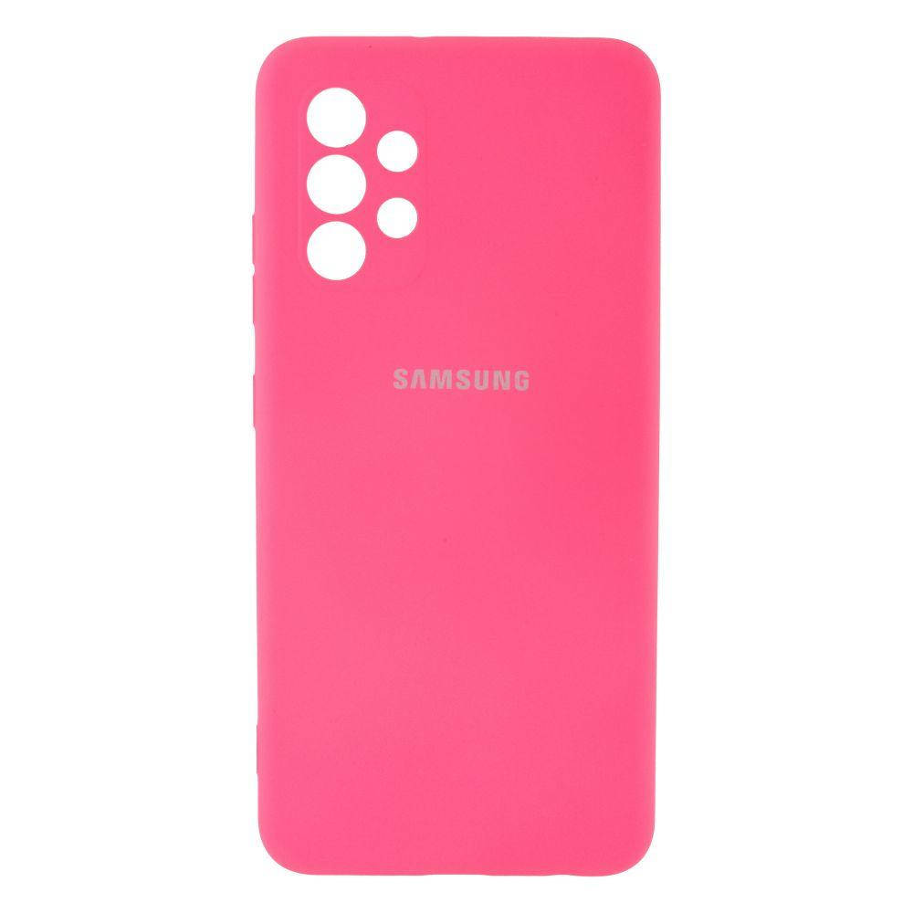 

Чехол для Samsung A32 с микрофиброй внутри с логотипом Самсунг А32 Розовый