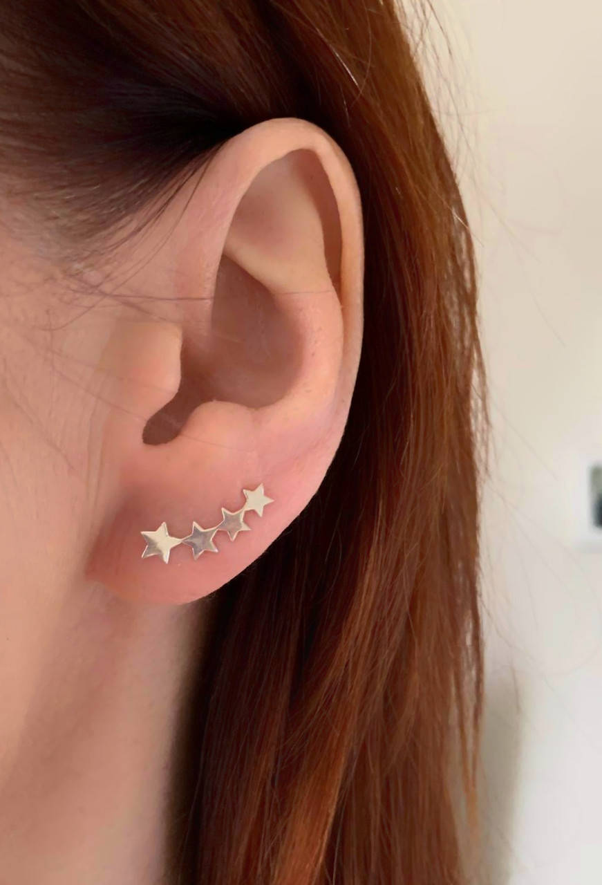 

Серебряные сережки каффы Звезды
