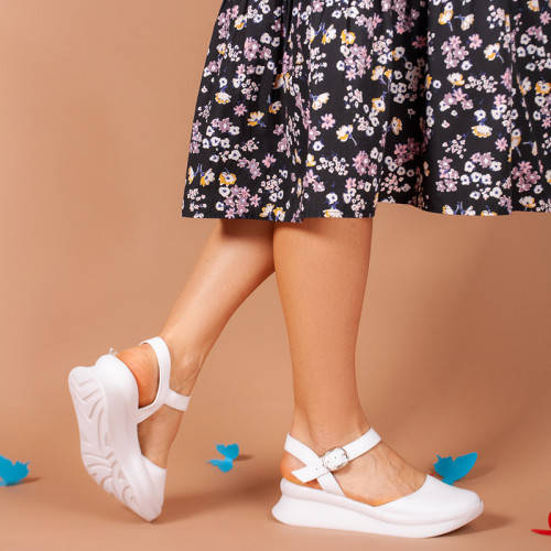 

Белые Босоножки на платформе классические из натуральной кожи размер 36-41