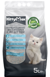 

KittyMax Преміум бентонітовий наповнювач для туалету з запахом марсельського мила 5 л