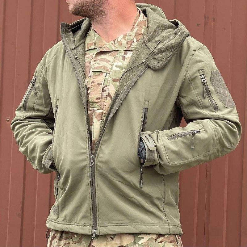 

Тактическая военная куртка Soft Shell (Софт Шел) Койот, Олива, Черный Оливковый, XL