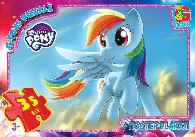 

Пазлы 35 эл "G Toys" "My litte Pony" MLP 025 (62) +постер