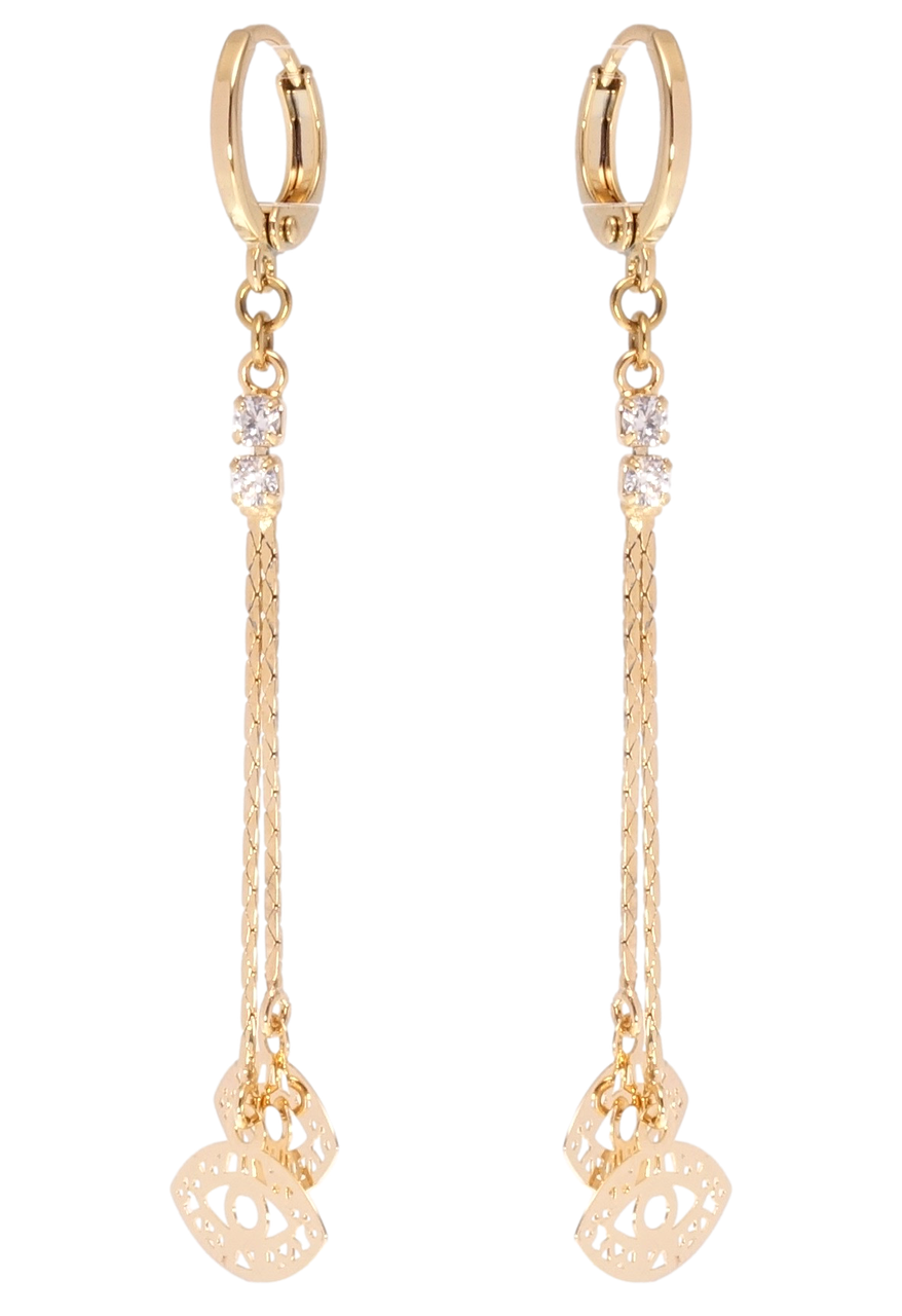 

Серьги Xuping Позолота 18K подвески на колечках "Глаза"