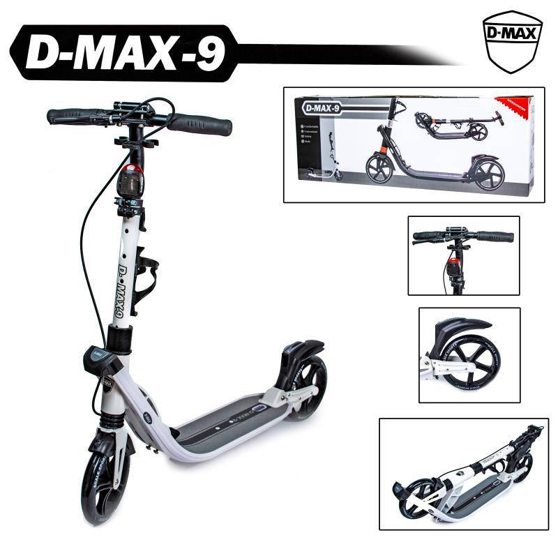 

Самокат двухколесный Scale Sports D-Max-9 ручной тормоз Белый (SD)