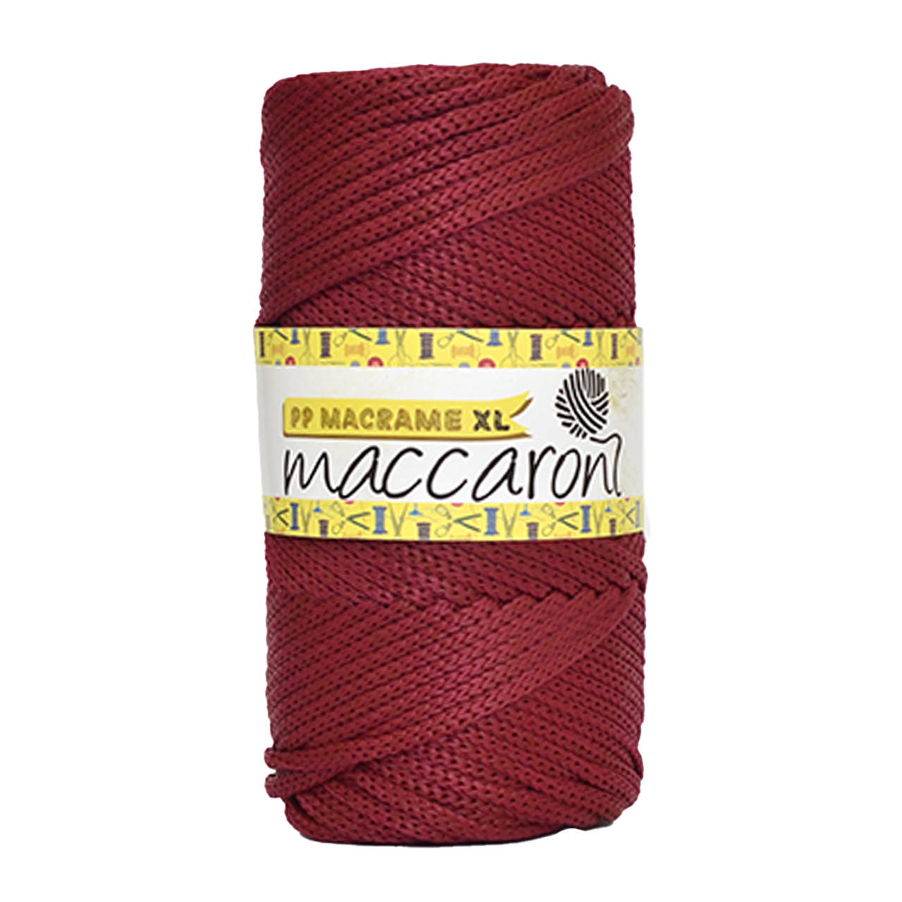 

Шнур поліпропіленовий Maccaroni PP Macrame XL 4 mm Бордовий, Бордовый
