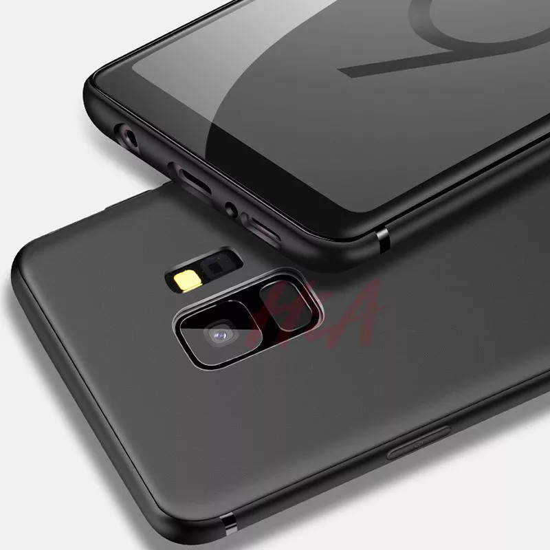

Матовый ТПУ чехол-бампер для Samsung s9, Черный