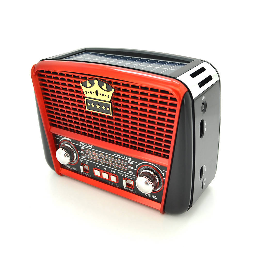 

Радиоприемник GOLON RX455S, LED, 6W, AM/FM радио, Входы microSD, USB, питание от 220+АКБ+2*LR20, корпус