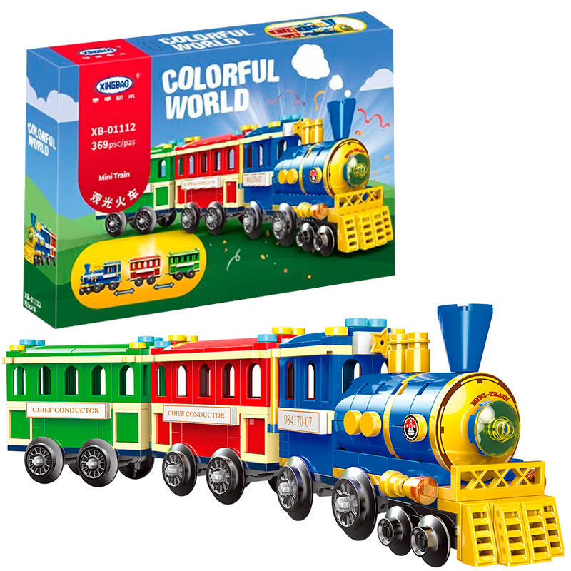 

Конструктор XB-01112 "Паровоз" 369 деталей