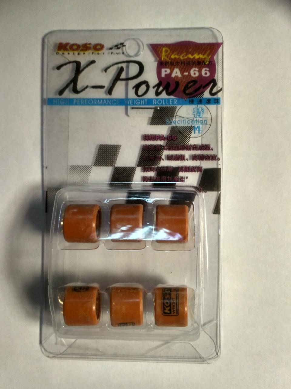 

Ролики вариатора Honda/GY6-50/60/80, размер 16х13, вес 7.0г (Koso Тайвань)