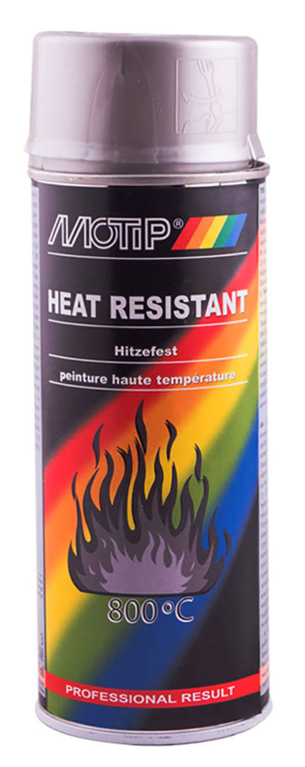 

Краска термостойкая серебристая Motip Heat Resistant 800°C аэрозоль 400мл. 04032