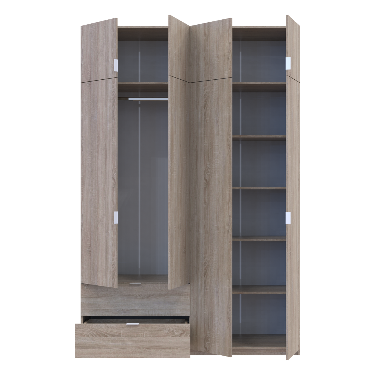 Розпашна Шафа для одягу Doros Лукас Дуб Сонома 160х50х240 (80737730) 5