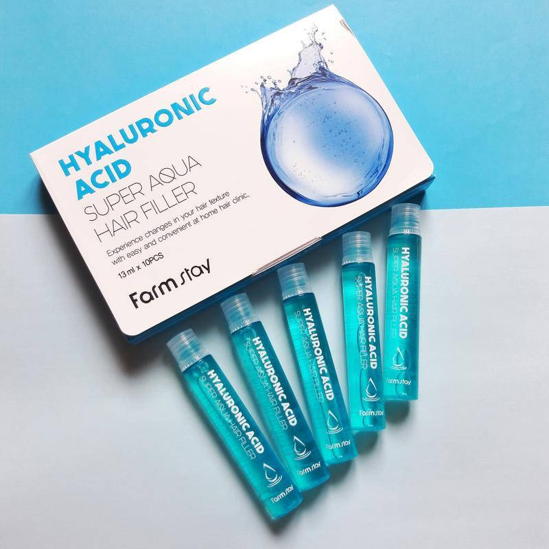 

Питательный филлер для волос с гиалуроновой кислотой Farmstay Hyaluronic Acid Super Aqua Hair Filler
