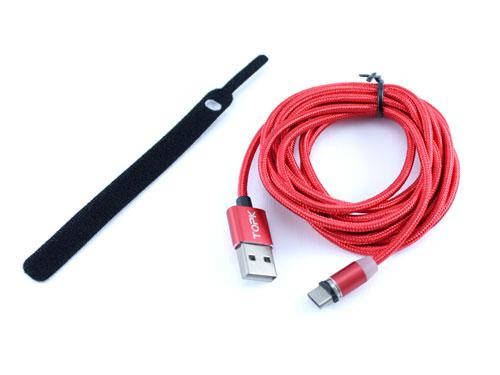 

USB Type-C магнитный дата кабель Xiaomi Huawei LG, нейлон 2.4А 2м