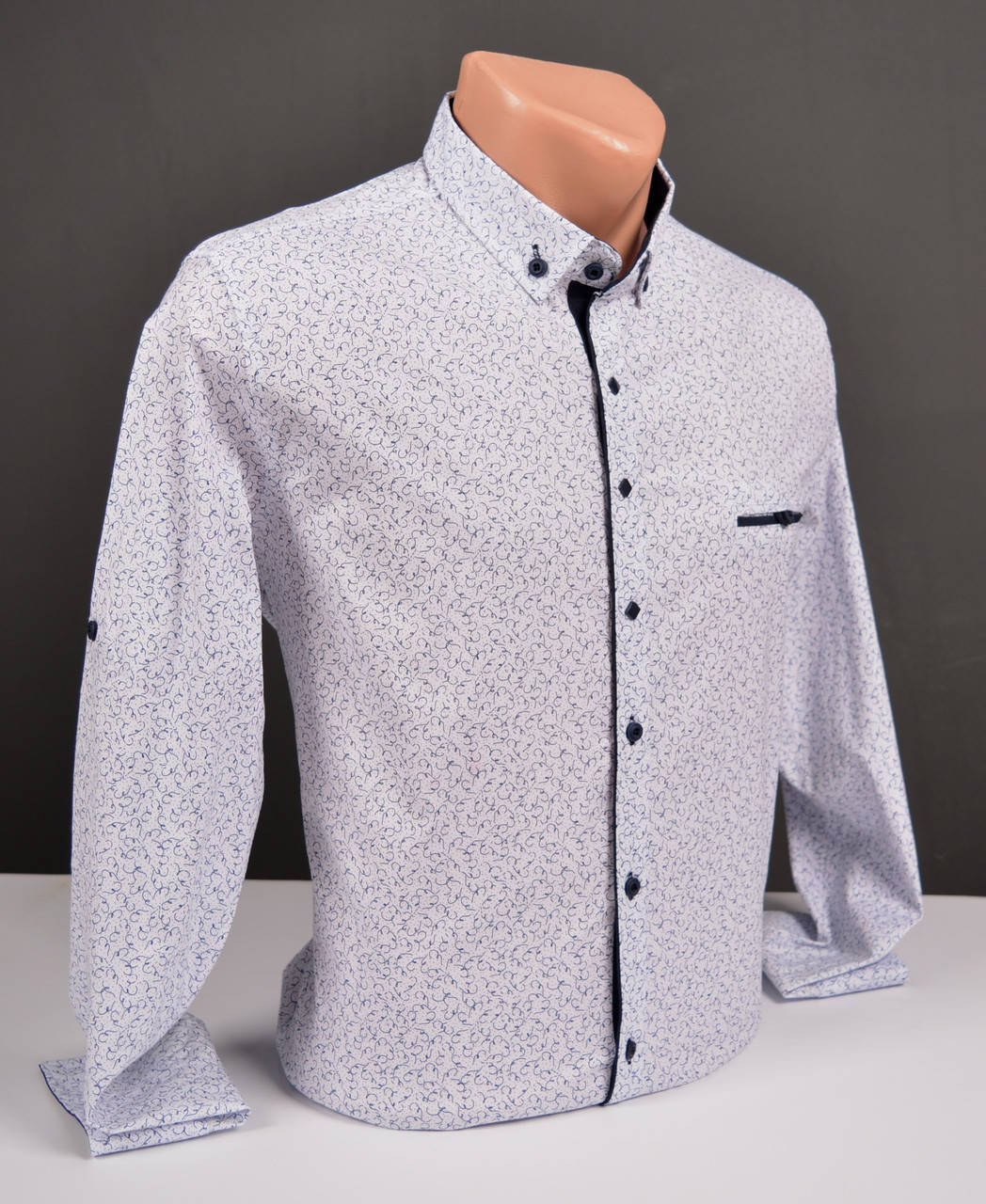 

Мужская рубашка G-port с узором белая Турция 1041, Белый