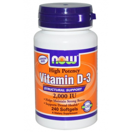 

Витамины NOW Foods Vitamin D3 2000 ME - 240 софт гель