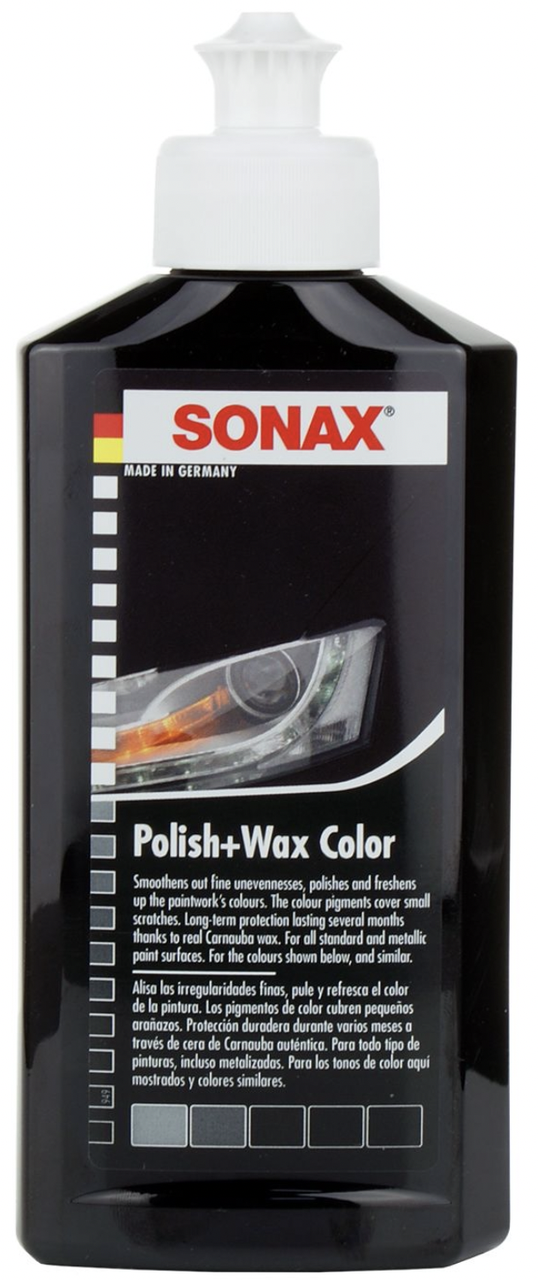 

Цветной полироль с воском SONAX Polish&Wax Color NanoPro, 250 мл Черный