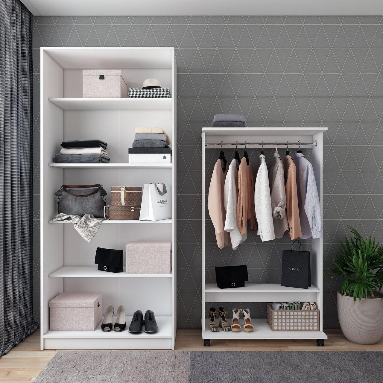 Гардеробна стійка Doros Д2 Білий 85х41.6х150 (41510080) 2