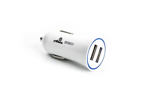 

Автомобильное зарядное устройство адаптер Atelie 2 USB 12/24V - 5V 2,1A белый 951803