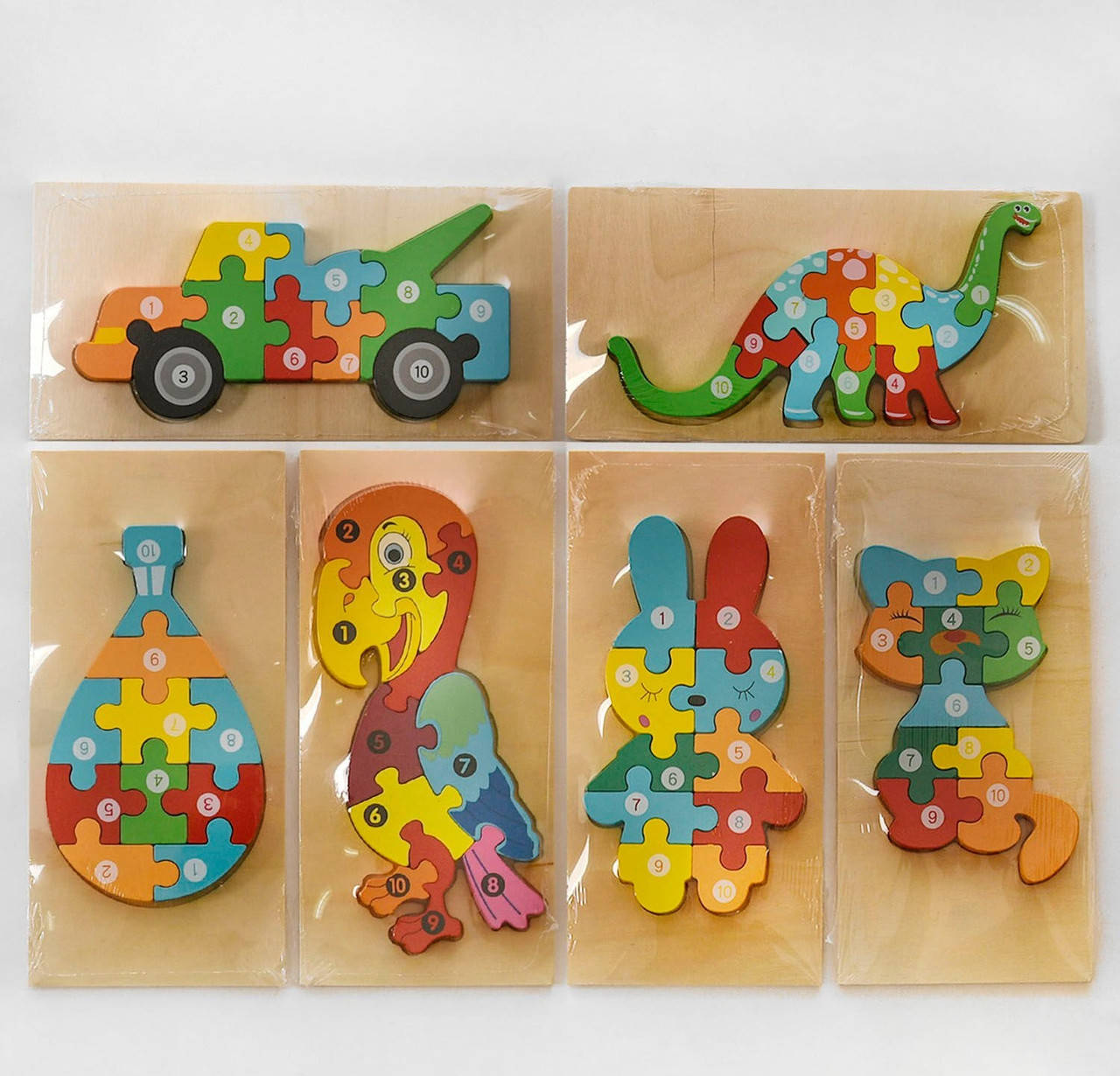 

Деревянные пазлы для детей С 49464, 6 видов