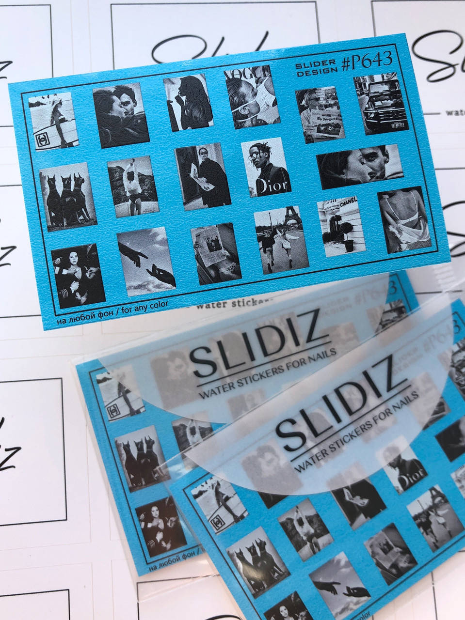 

Слайдер-дизайн SLIDIZ водная наклейка для ногтей на любой фон