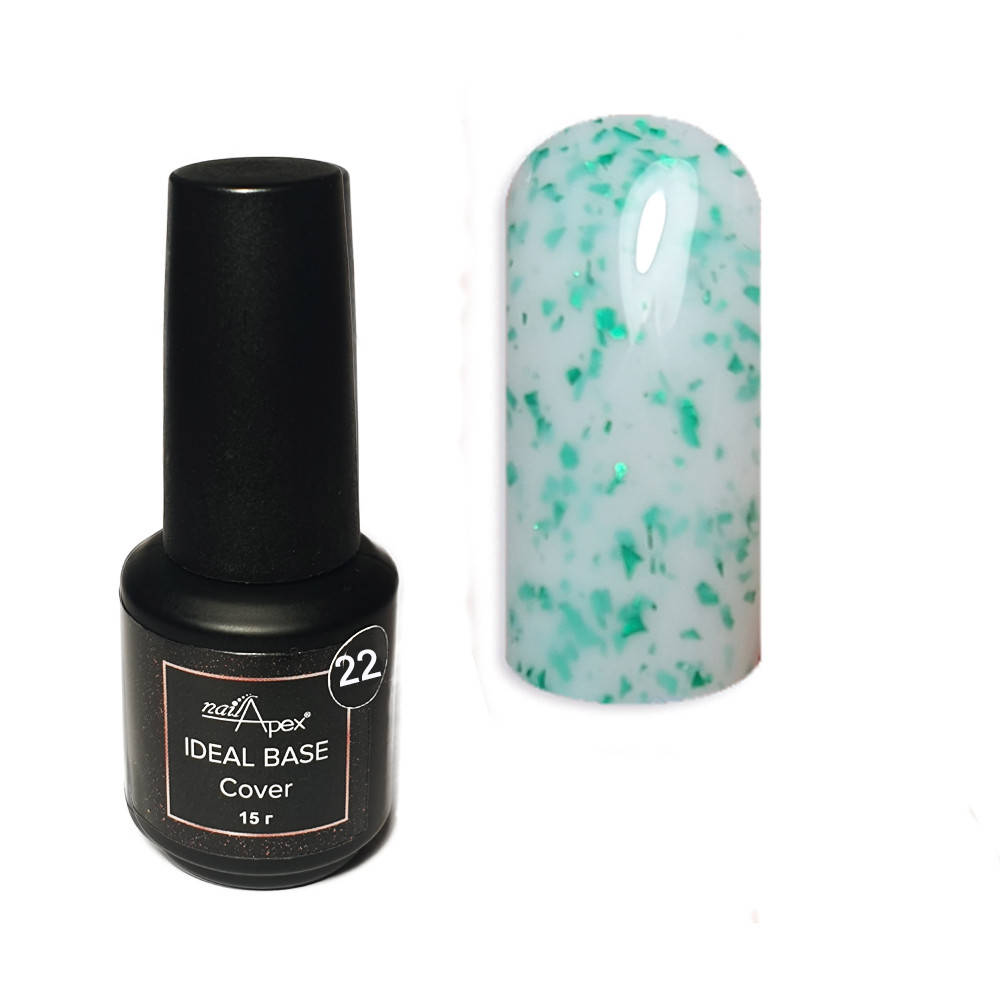 

Nailapex Ideal Base Cover № 22 - база с поталью (лаймовый мохито), 15 г