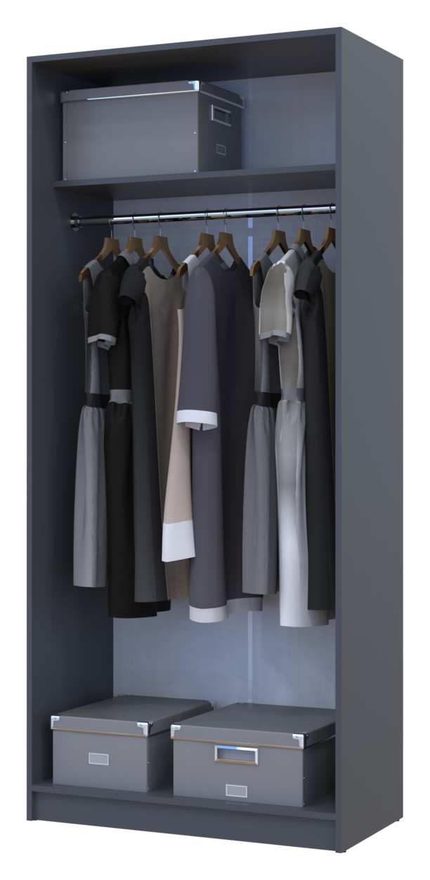 Полиця для одягу Doros Promo Графіт 3шт. 86.7х35х1.6 (41516029) 7