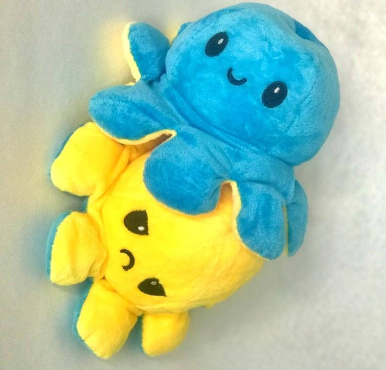 

Мягкая игрушка Осьминог двухсторонний | Плюшевый Осьминог перевертыш, Разные цвета