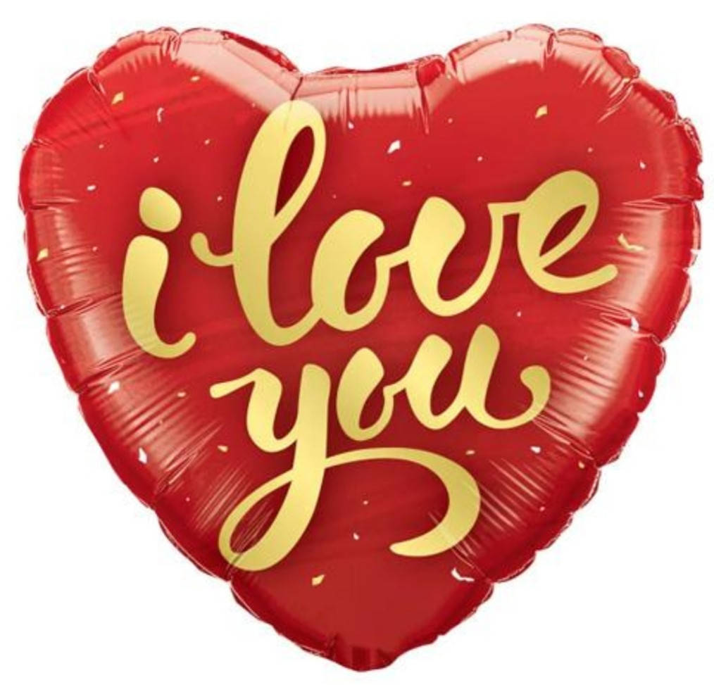 

Шар фольгированный сердце "I Love You" красный. Размер: 43см*48см.