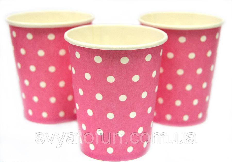 

Набор стаканчиков Горошек розовый 10шт/уп