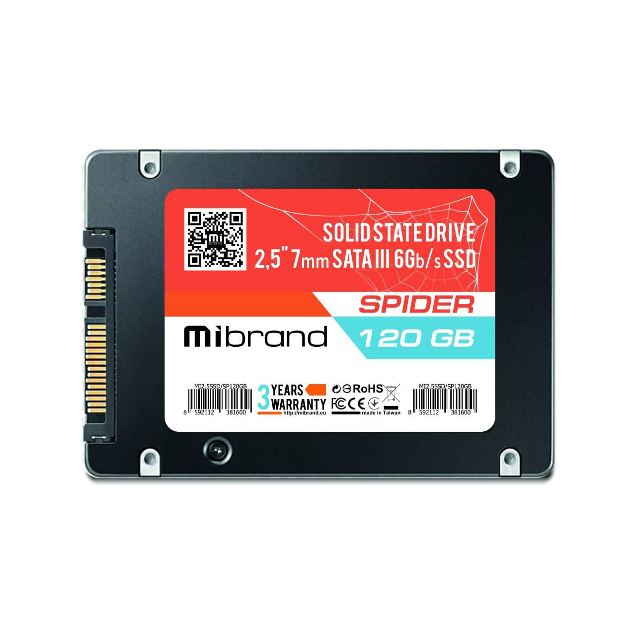 

Sata 2.5" 120Gb Mibrand Spider (MI2.5SSD/SP120GB)