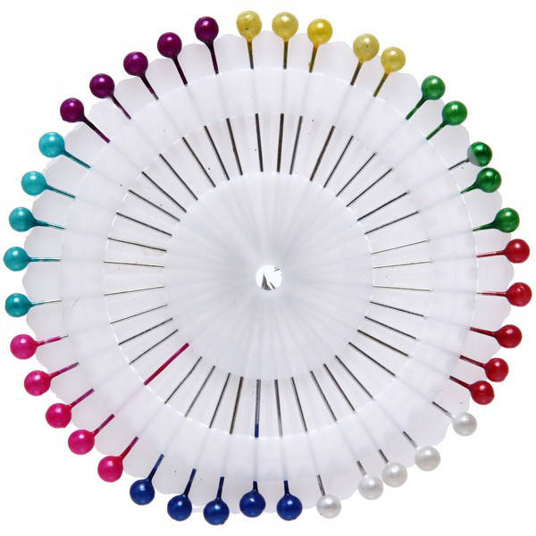 

Булавка-гвоздик цветная 40 шт. на круге