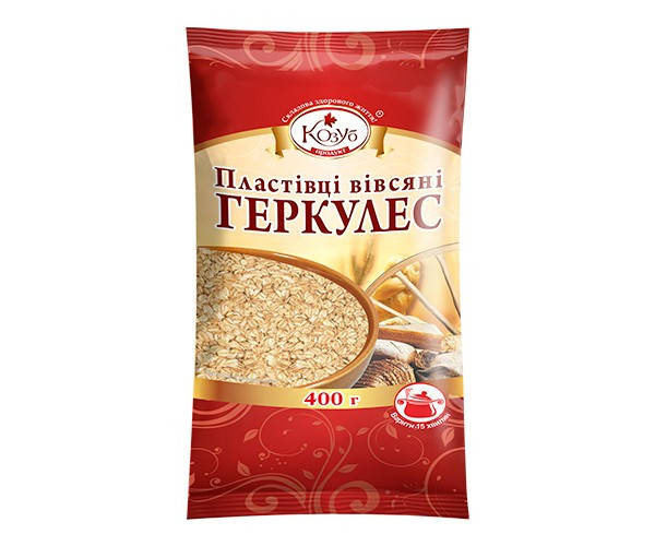 

Хлопья овсяные «Геркулес» быстрого приготовления Козуб Продукт 400г