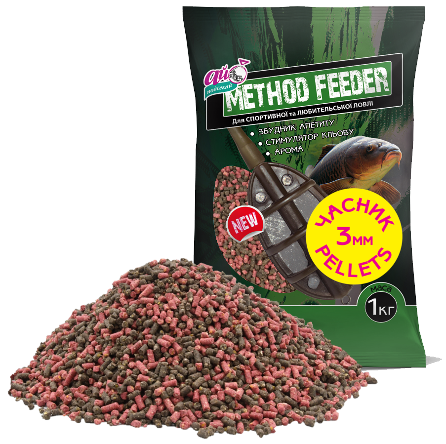 

Pellets метод фідер Часник 3мм / 1000 грам