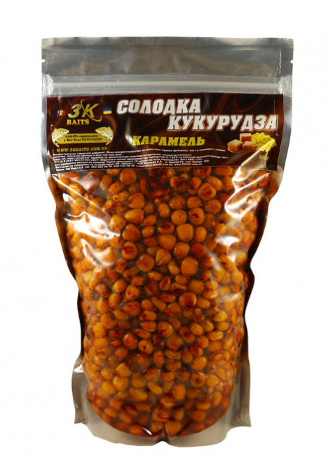 

Прикорм 3KBaits Сладкая кукуруза Карамель 800гр