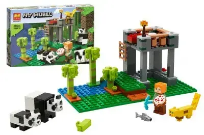 

Конструктор "MINECRAFT" "Ферма панд" 210 дет. 11475 (21158), Зелёный