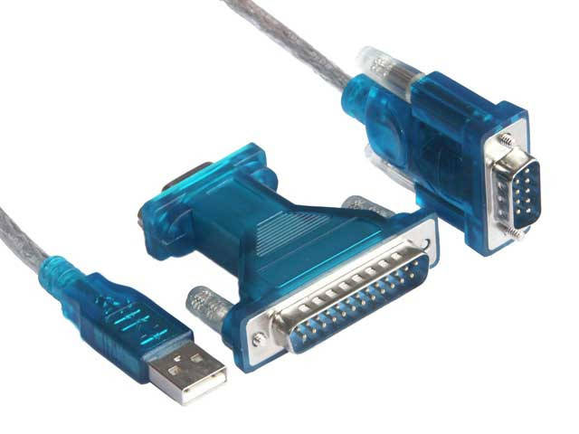 

Набор кабель - переходник USB-RS232 (DB9), переходник COM - LPT