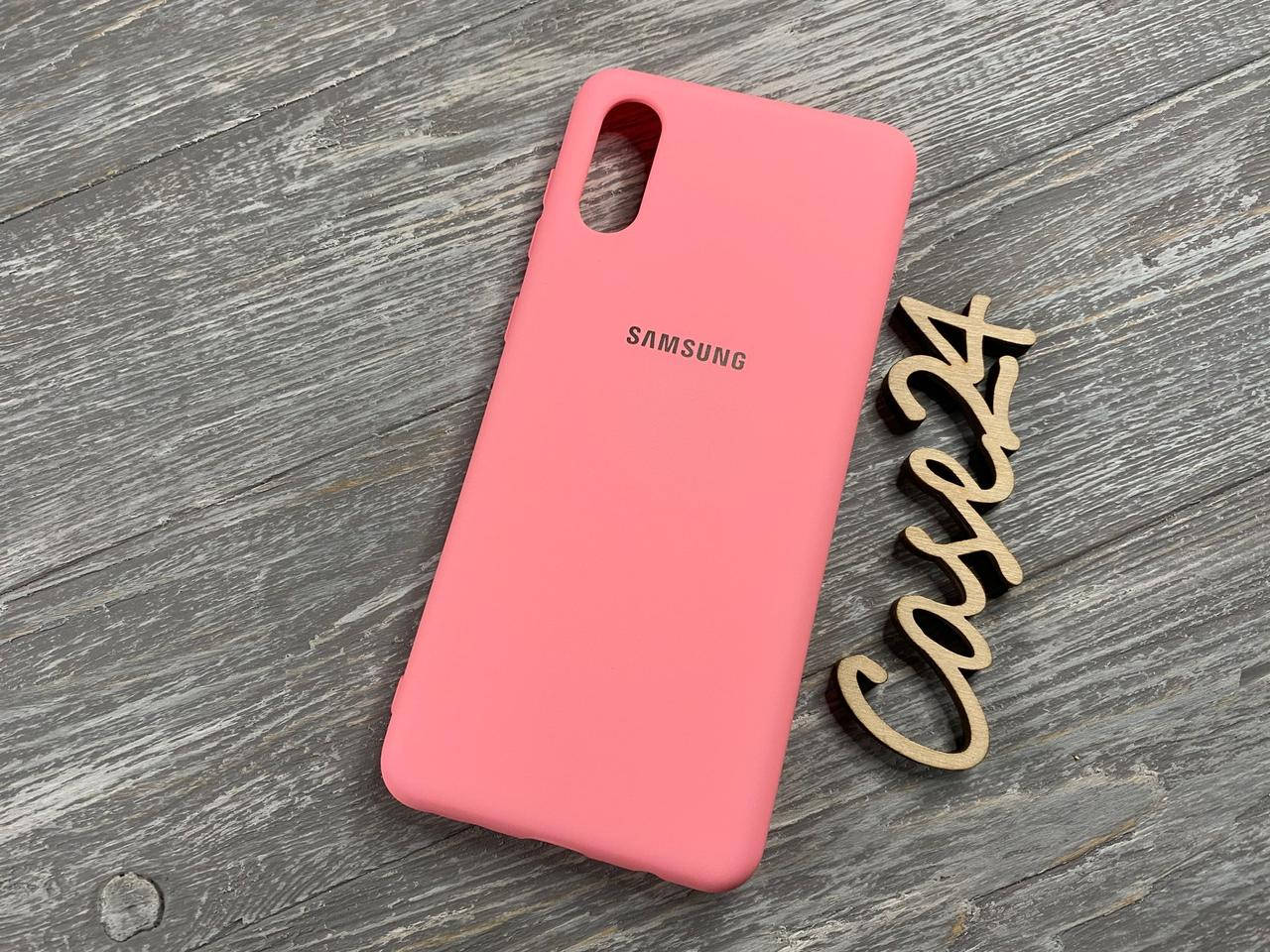 

Чехол Soft touch для Samsung Galaxy A02 (8 цветов) розовый