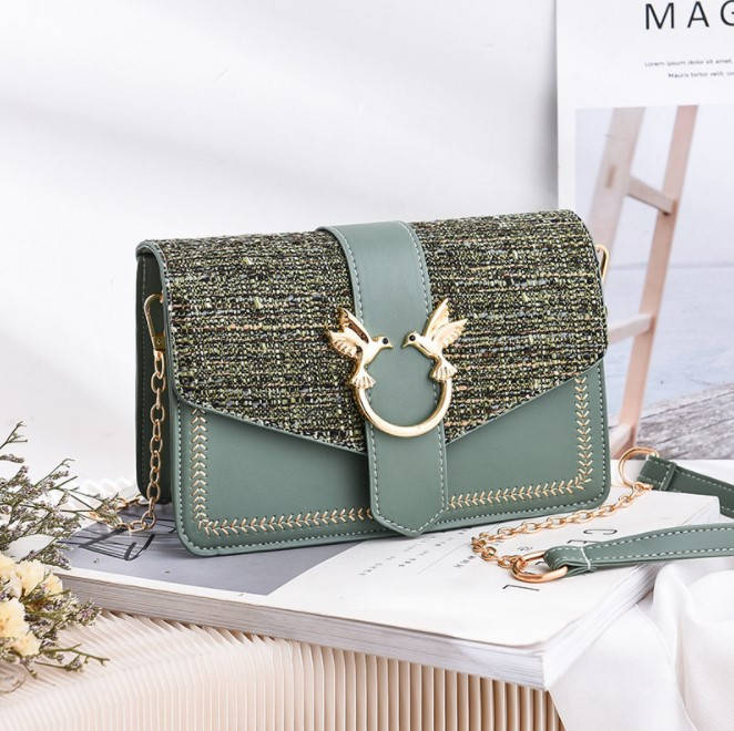 

Брендовая сумка с птицами Pinko, Зелёный