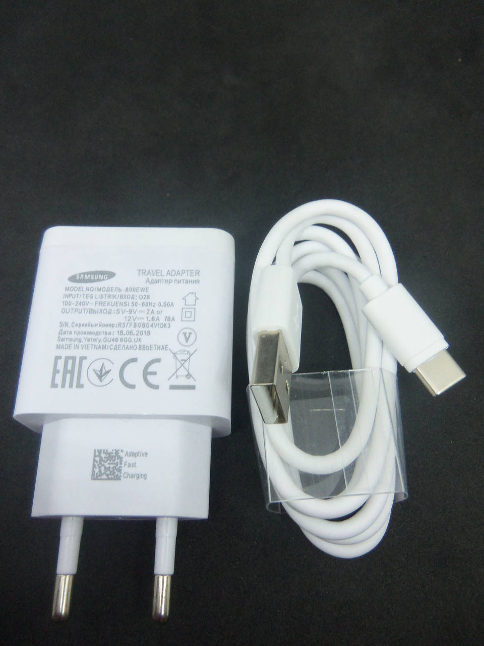 

Быстрая зарядка для телефона Qualcomm Quick Charge 3.0 с кабелем Type-C, Белый