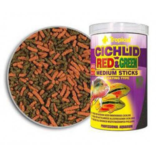 

Tropical Cichlid Red and Green Medium Sticks - для цихлид, 1 л