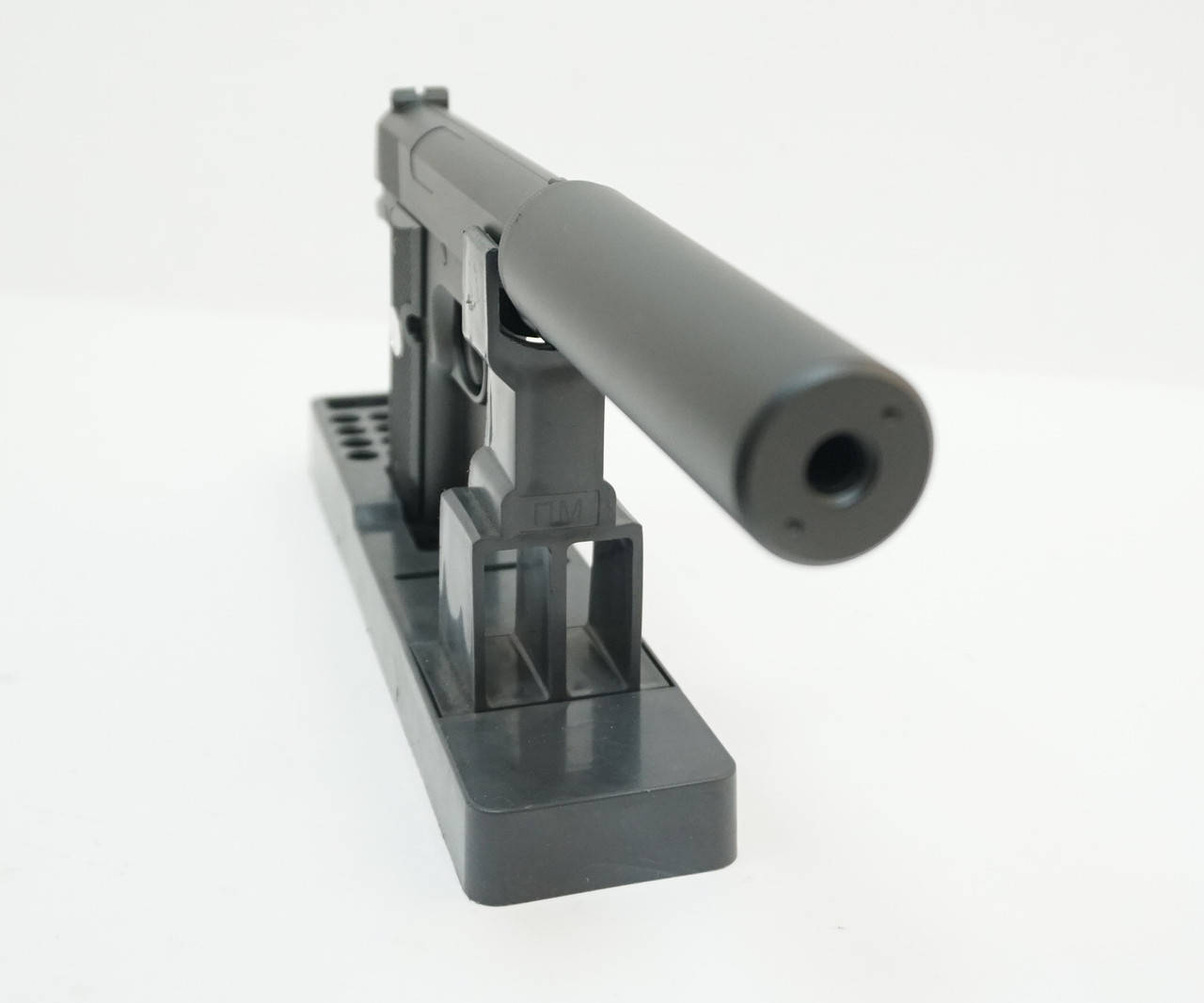 

Страйкбольный пистолет G2A Browning mini с глушителем. Вальтер, металл, черный.