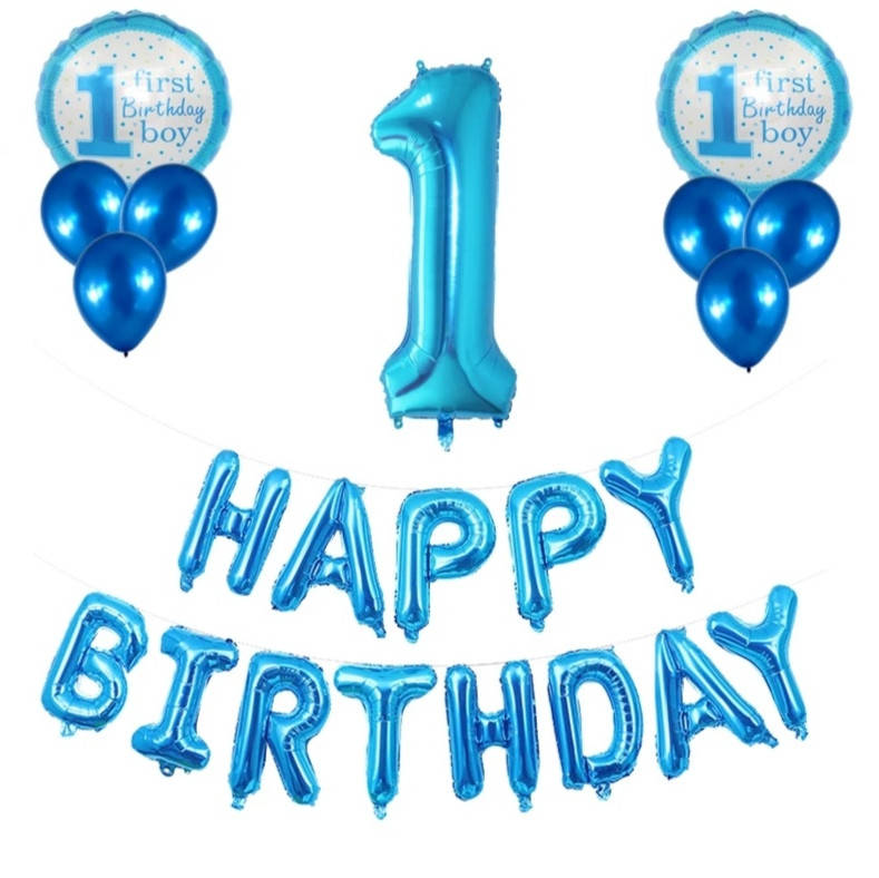 

Набор шаров на Первый день рождения для мальчика 051