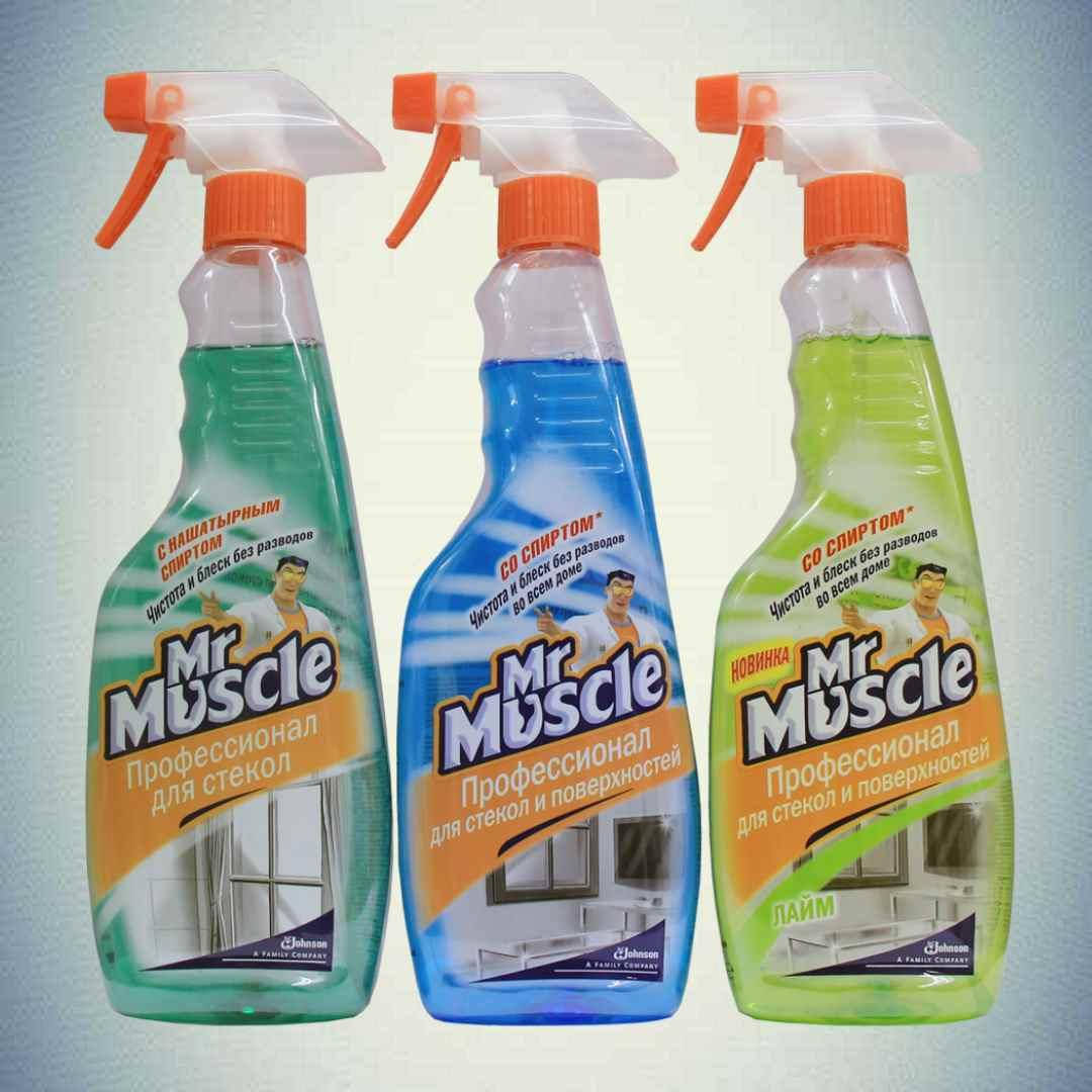 

Средство для мытья стекол и зеркал Mr Muscle Профессионал с курком 500 мл