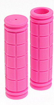 

Грипсы / ручки вело силиконовые лёгкие мягкие с рифлением / цепкой накаткой (внутренний диаметр 22,2 мм) РОЗОВЫЙ