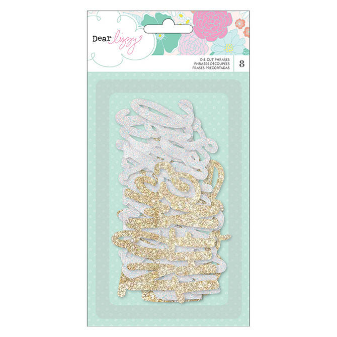

Висічки-фрази - Dear Lizzy - Stay Colorful - Glitter - (8 Piece)