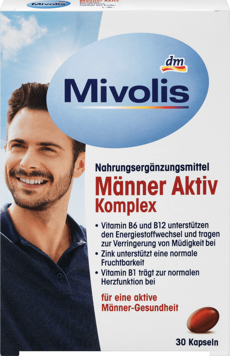 

Биологически активная добавка для мужчин Mivolis Männer Aktiv Komplex, 30 шт.