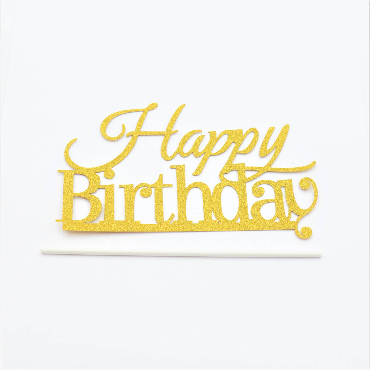 

Топпер "Happy birthday" золотой