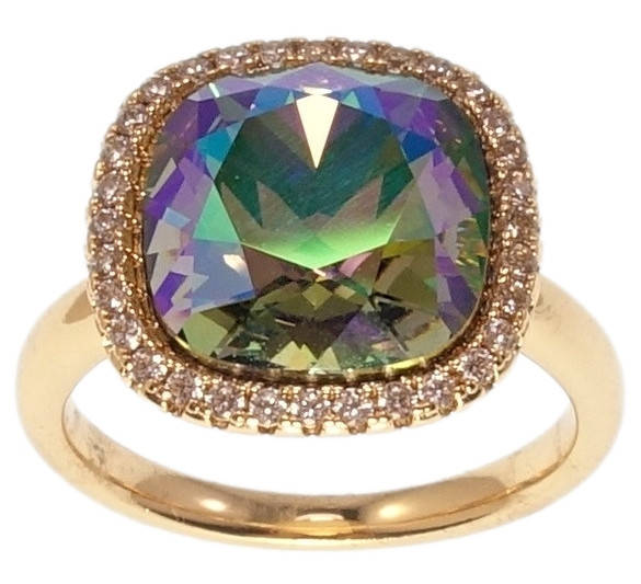 

Кольцо Xuping Позолота 18K с кр-ми Swarovski "Кристалл Paradise Shine в цирконии 16х16мм" р.17,18,18.5