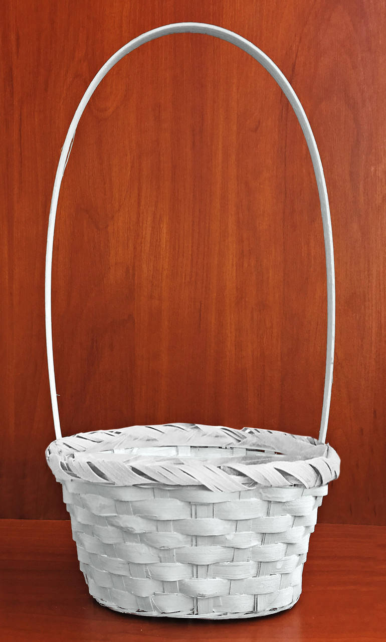 

Корзина из лозы, белая (38*17 см)