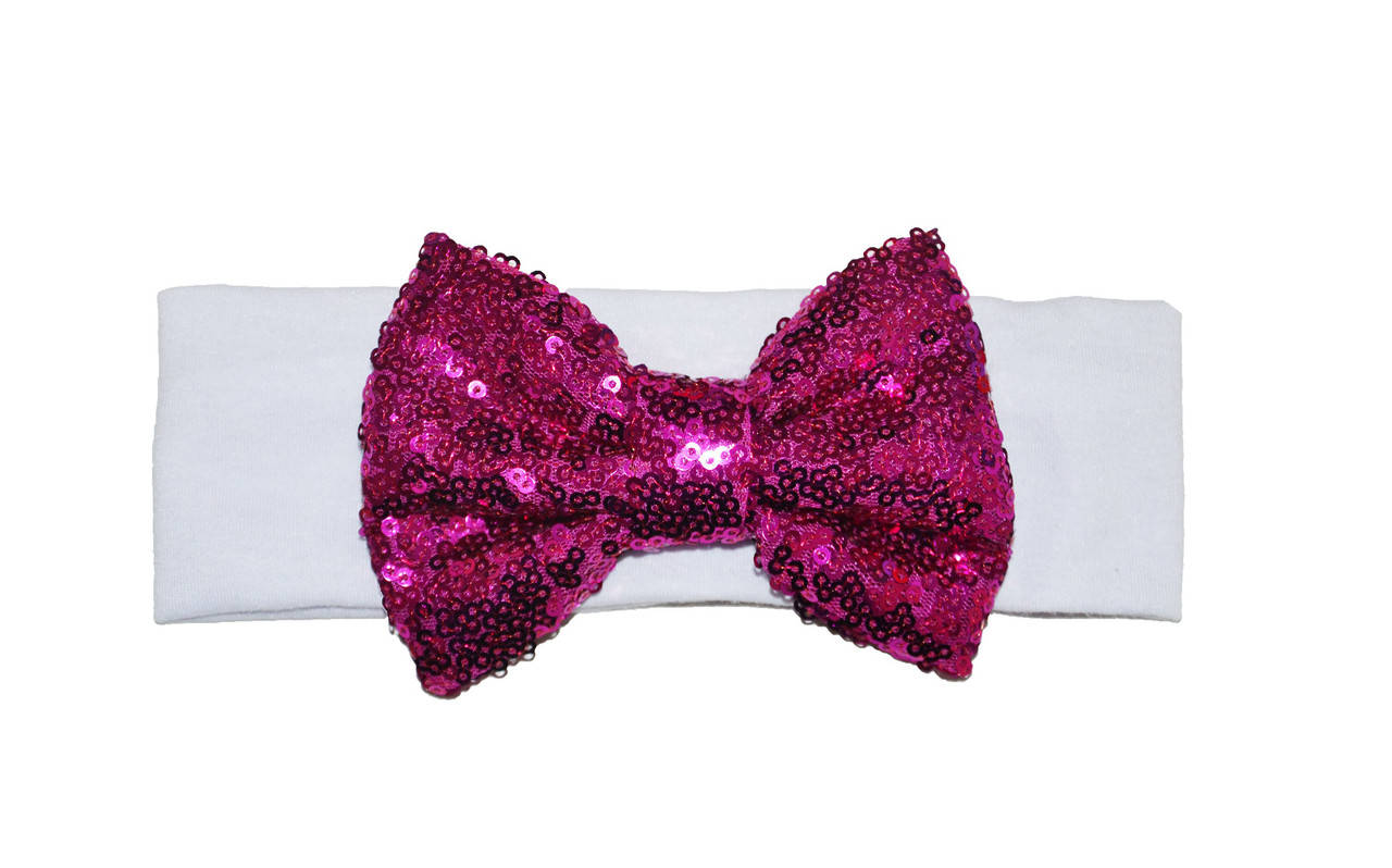 

Повязка с бантиком на голову детская, Белый